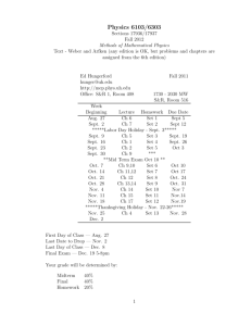 Physics 6103/6303