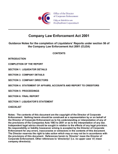 Guidance Notes - ODCE/Office of the Director of Corporate