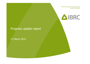 IBRC Progress Update Report