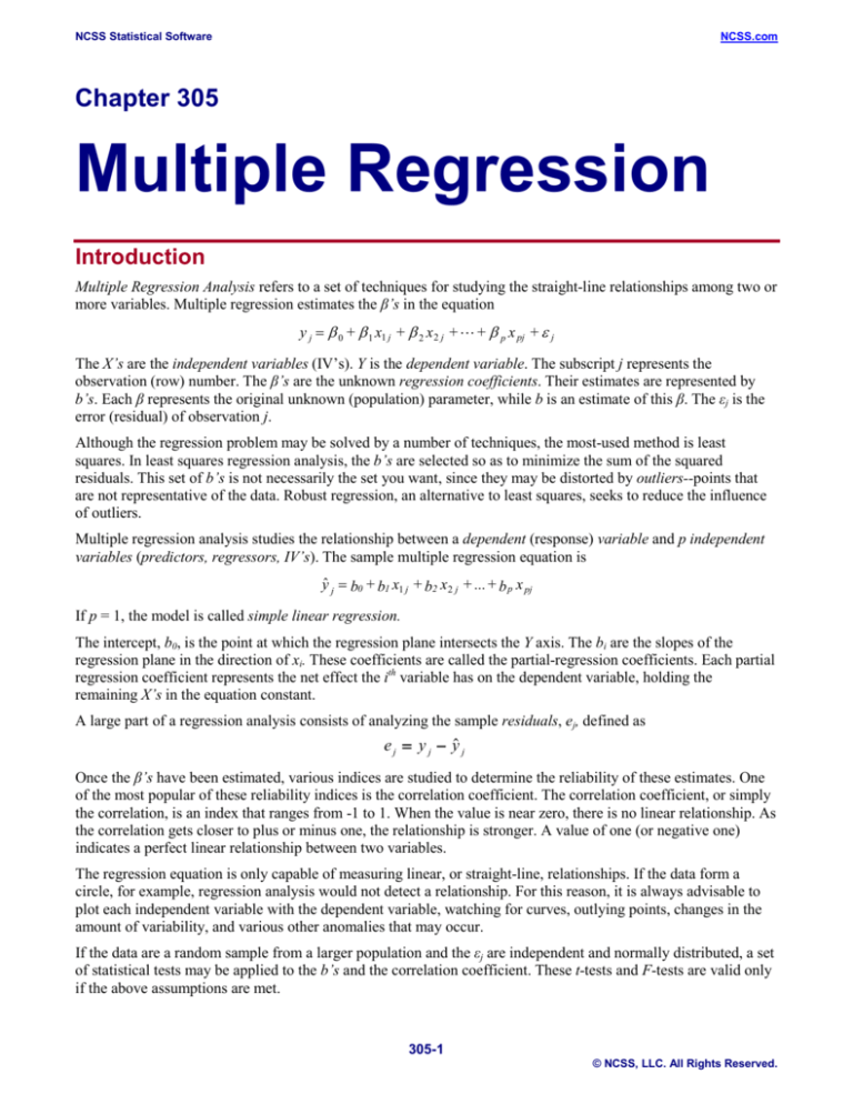 multiple regression assignment