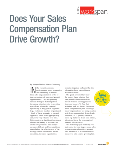 Does Your Sales Compensation Plan Drive Growth?