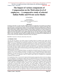 The Impact of various components of Compensation on the