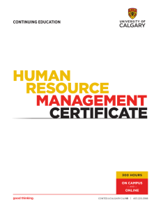 human resource management certificate