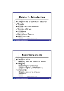 Chapter 1: Introduction Basic Components