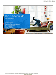 Microsoft brand template - The Experience Conference