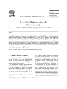 T he 4S Web-Marketing Mix model