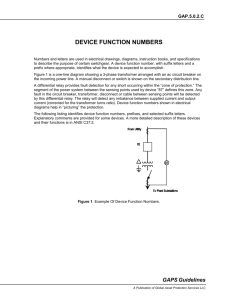 Device Functions Numbers