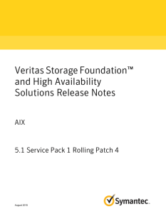 Storage Foundation and High Availability Solutions Release Notes