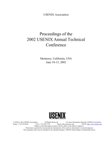 Proceedings of the 2002 USENIX Annual Technical Conference