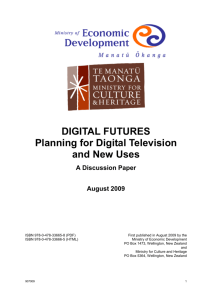 DIGITAL FUTURES Planning for Digital Television and New Uses