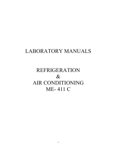 laboratory manuals refrigeration & air conditioning me