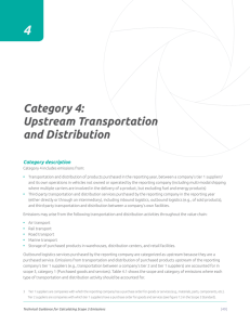 Upstream Transportation and Distribution