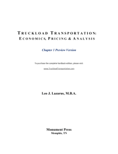 Chapter 1 - Truckload Transportation