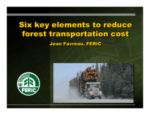 Six key elements to reduce forest transportation cost