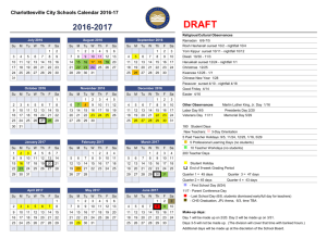 Vertex42 Calendar Template - Charlottesville City Schools