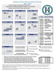 Vertex42 Calendar Template - Hoboken Board of Education