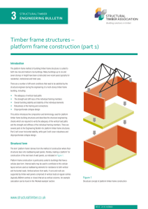 Timber frame structures – platform frame construction