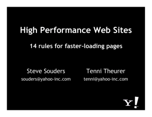 High Performance Web Sites 14 rules for faster