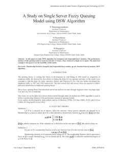 A Study on Single Server Fuzzy Queuing Model using DSW Algorithm