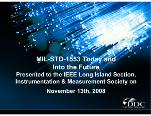 MIL-STD-1553 Today and Into the Future - IEEE