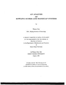 an analysis of bowling scores and handicap systems