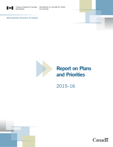 2015–16 Report on Plans and Priorities