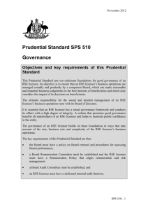 Prudential Standard SPS 510: Governance