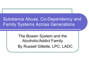 Substance Abuse, Co-Dependency and Family Systems Across