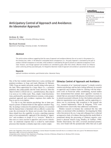 Anticipatory Control of Approach and Avoidance
