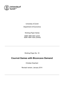 Cournot Games with Biconcave Demand