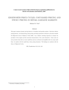 edgeworth price cycles, cost-based pricing and sticky pricing in retail