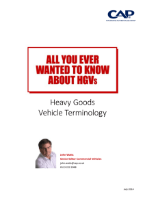 Heavy Goods Vehicle Terminology