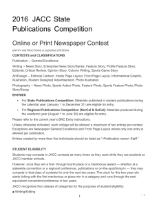 Publication Contest Guidelines - Journalism Association of