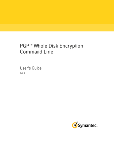 PGP™ Whole Disk Encryption Command Line