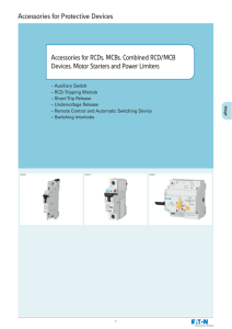 Accessories for RCDs, MCBs, Combined RCD/MCB Devices