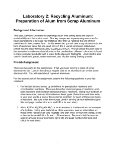Recycling Aluminum - DePauw University
