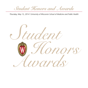 Student Honors and Awards
