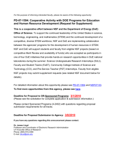 PD-07-1594: Cooperative Activity with DOE Programs for Education
