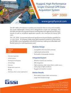 GSSI-SIR 3000 Brochure - Geophysical Survey Systems, Inc.