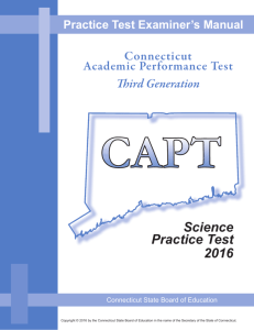 CAPT Practice Test Examiner's Manual