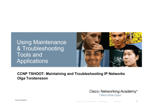 Using Maintenance & Troubleshooting Tools and Applications