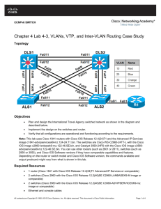 Chapter 4 Lab 4-3, VLANs, VTP, and Inter-VLAN