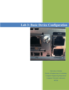 Experiment 3 :"Basic Device Configration" - Networkslab