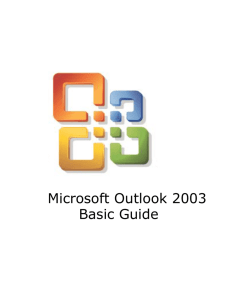 Microsoft Outlook 2003 Basic Guide