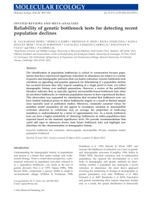 Reliability of genetic bottleneck tests for detecting