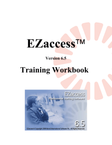 Ezaccess V6.5 Workbook - Let's Operate Support