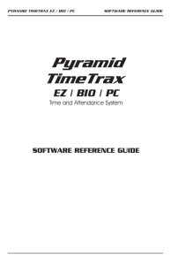 Product Manual - Pyramid Time Systems