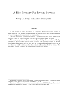 A Risk Measure For Income Streams
