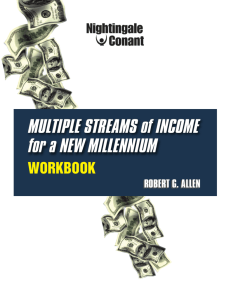 MULTIPLE STREAMS of INCOME for a NEW