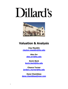Valuation & Analysis